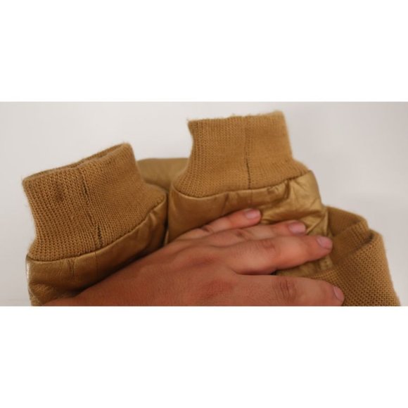 adidas women's size XS leather snap button closure jacket hooded gold trefoil - Picture 14 of 15